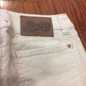 Designer Seersucker Jeans - Natural